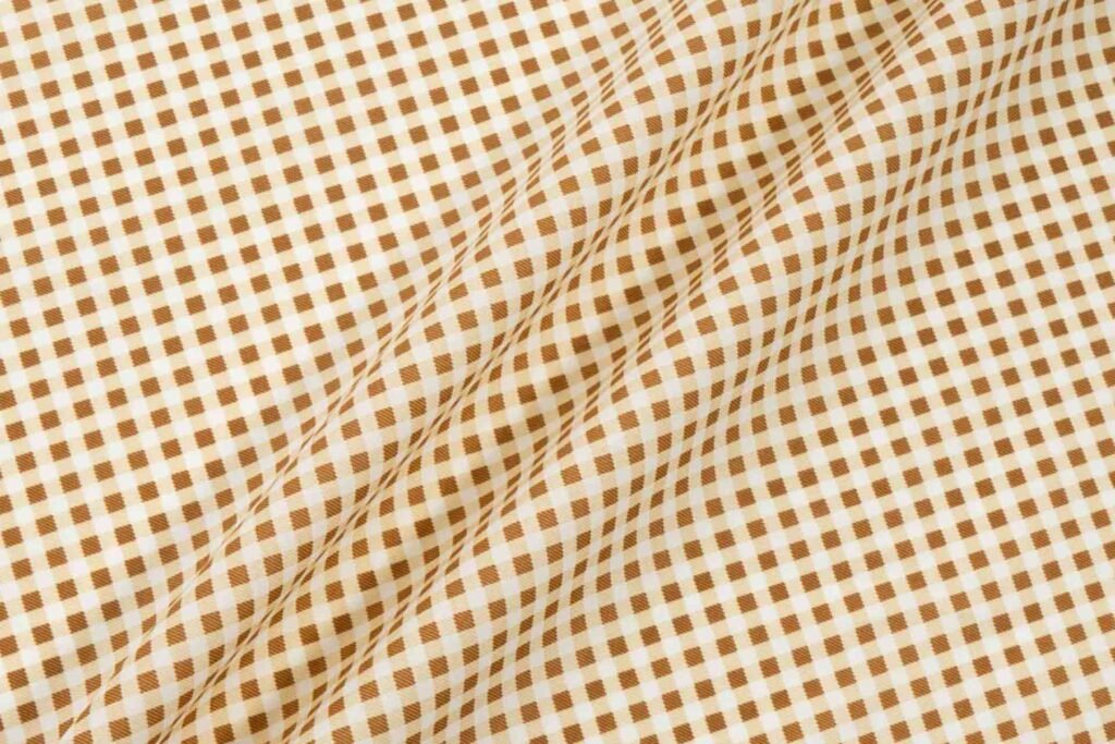Brown Gingham Fabric