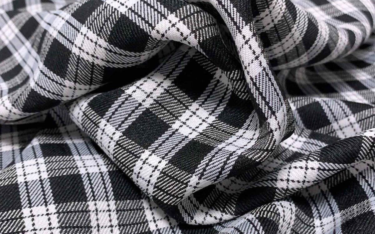 Polyester plaid fabric 