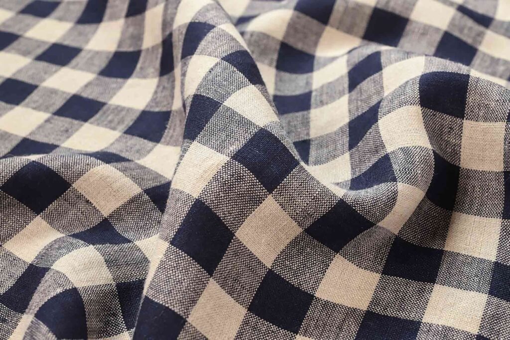 gingham linen fabric