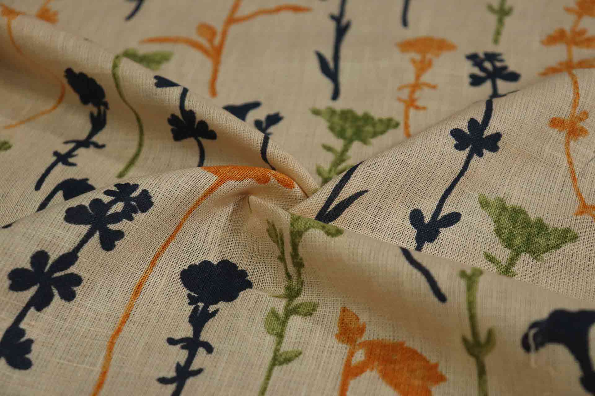 Pattern Play: How to Style Gingham, Striped, and Printed Linen printed linen fabric