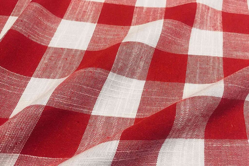 red and white gingham