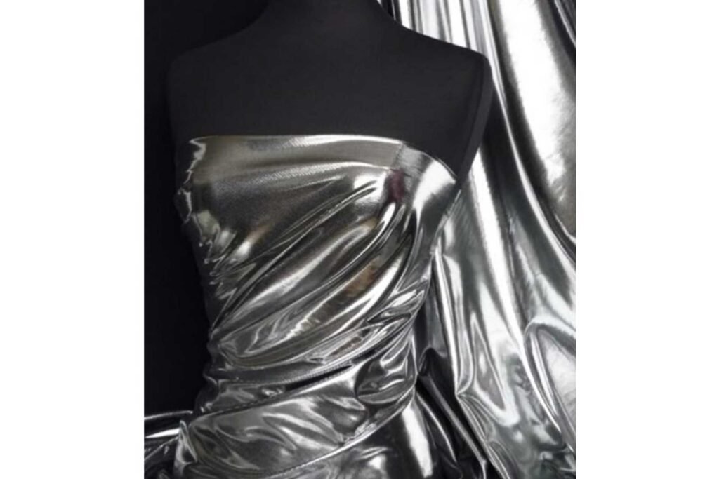 silver metallic lycra
