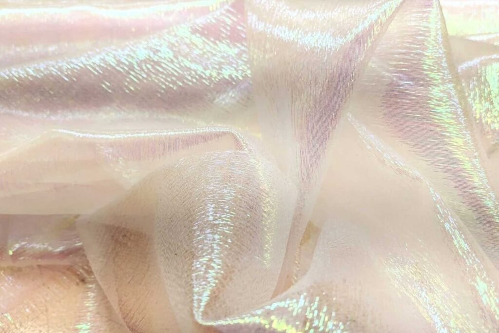 Iridescent organza fabric