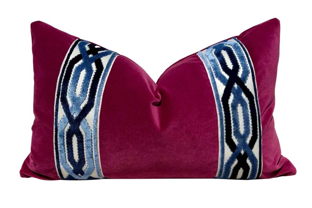 Throw Pillows with Jacquard Ribbon