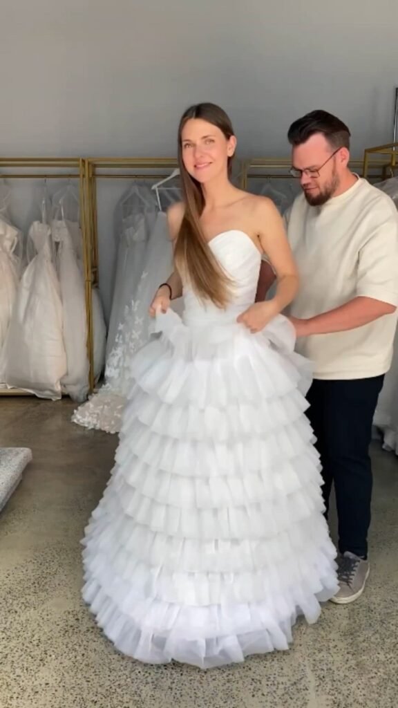 White Organza Fabric for Wedding Dresses