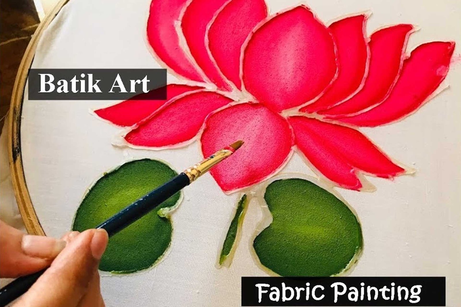 batik painting on fabric