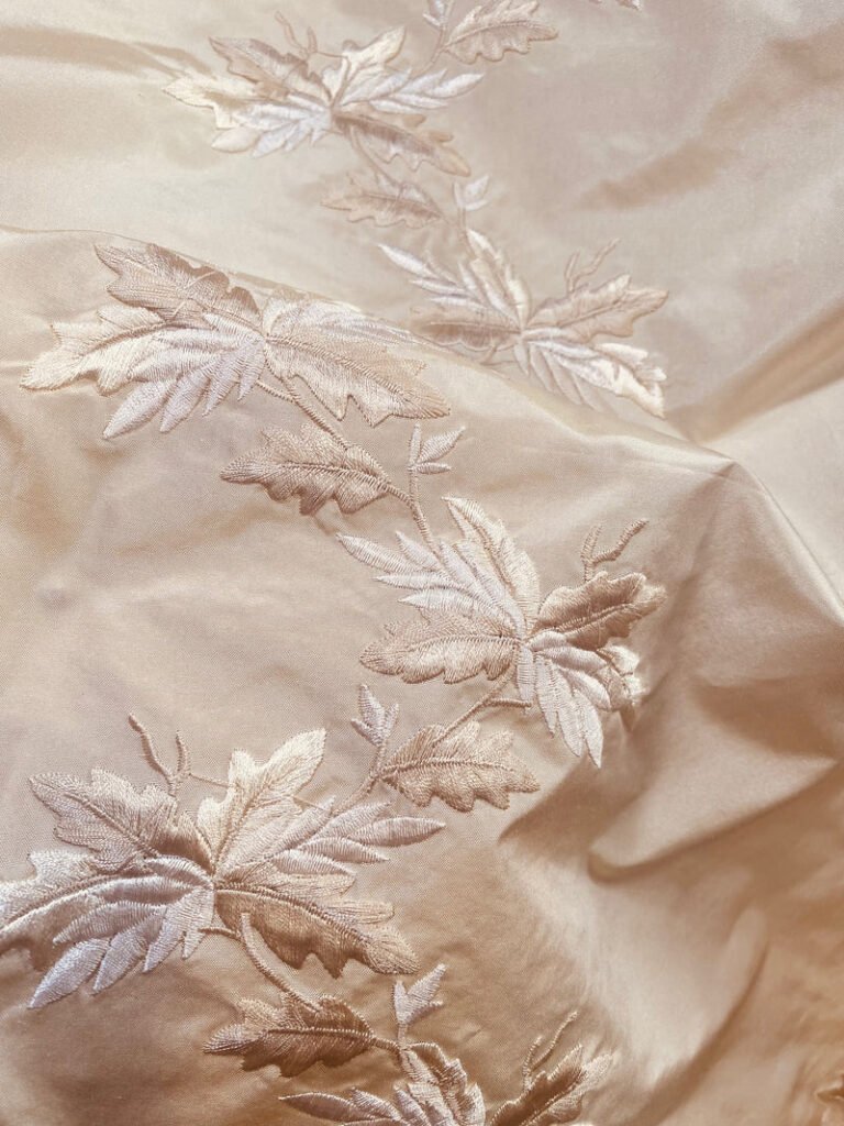 embroidered taffeta