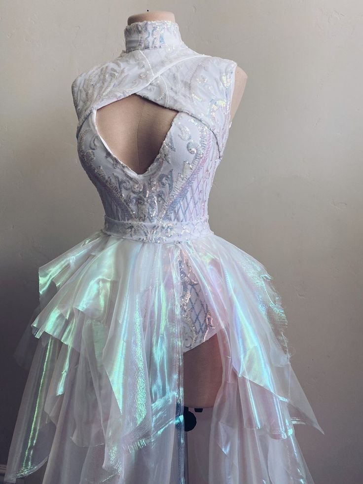 iridescent organza dress