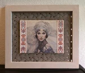 picture frames with jacquard ribbon