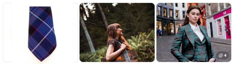tartan ties,tartan tote and tartan clothing
