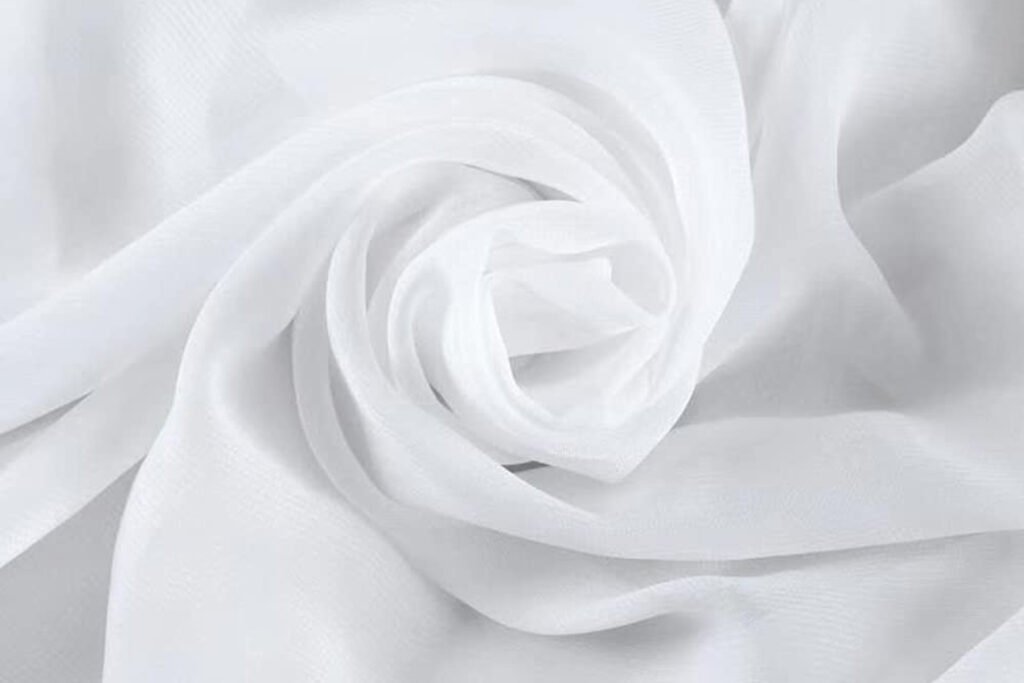 white chiffon fabric