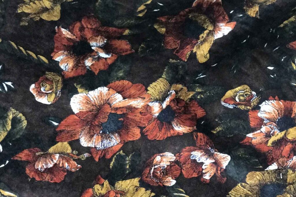 Printed Velvet Fabric
