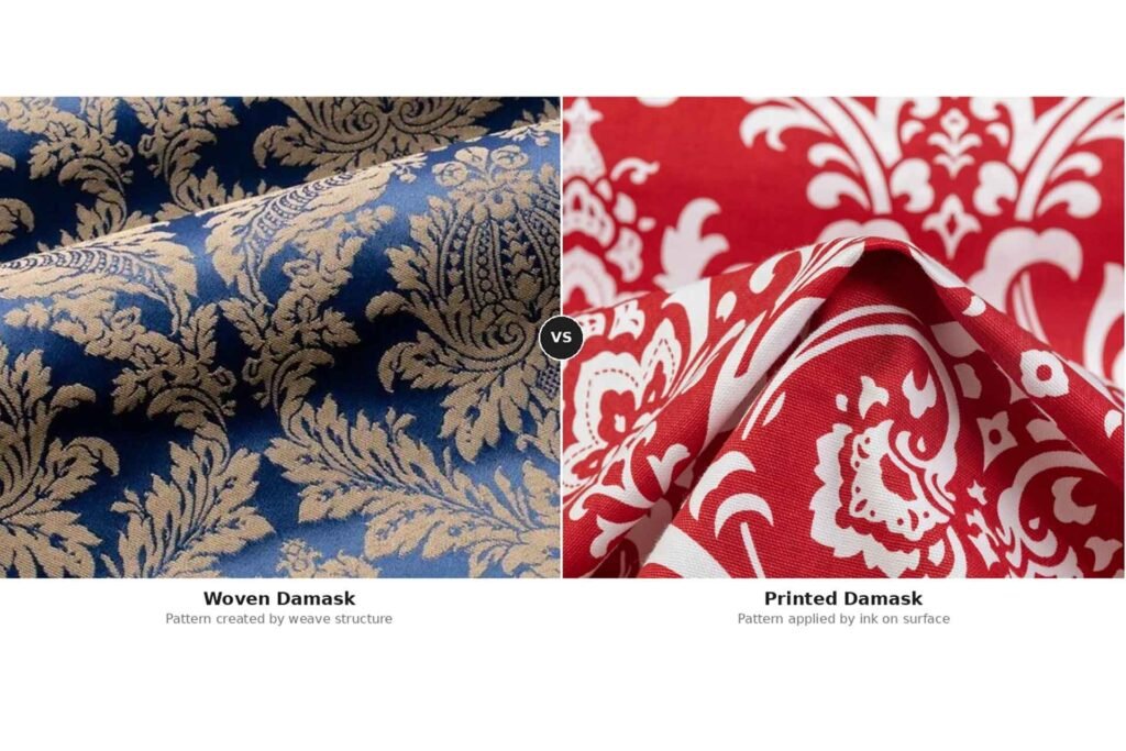 Woven Damask VS Printed Damask