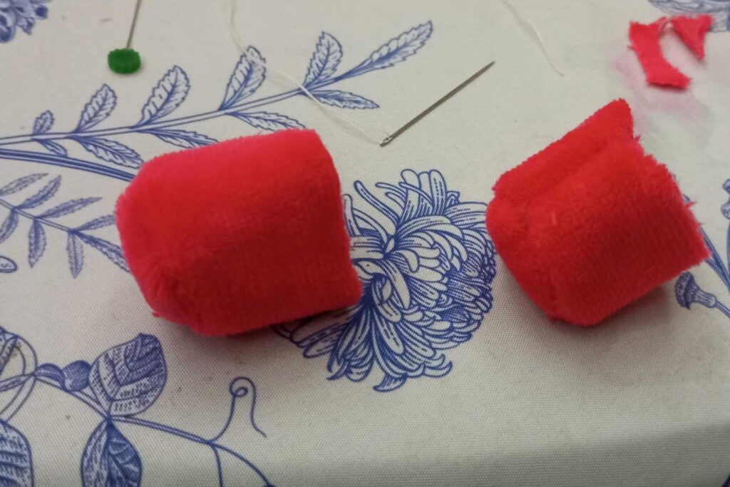 hand sewing minky fabric