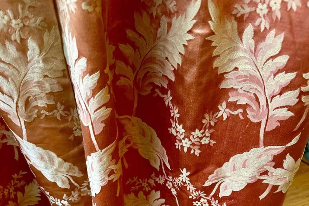 silk damask curtains