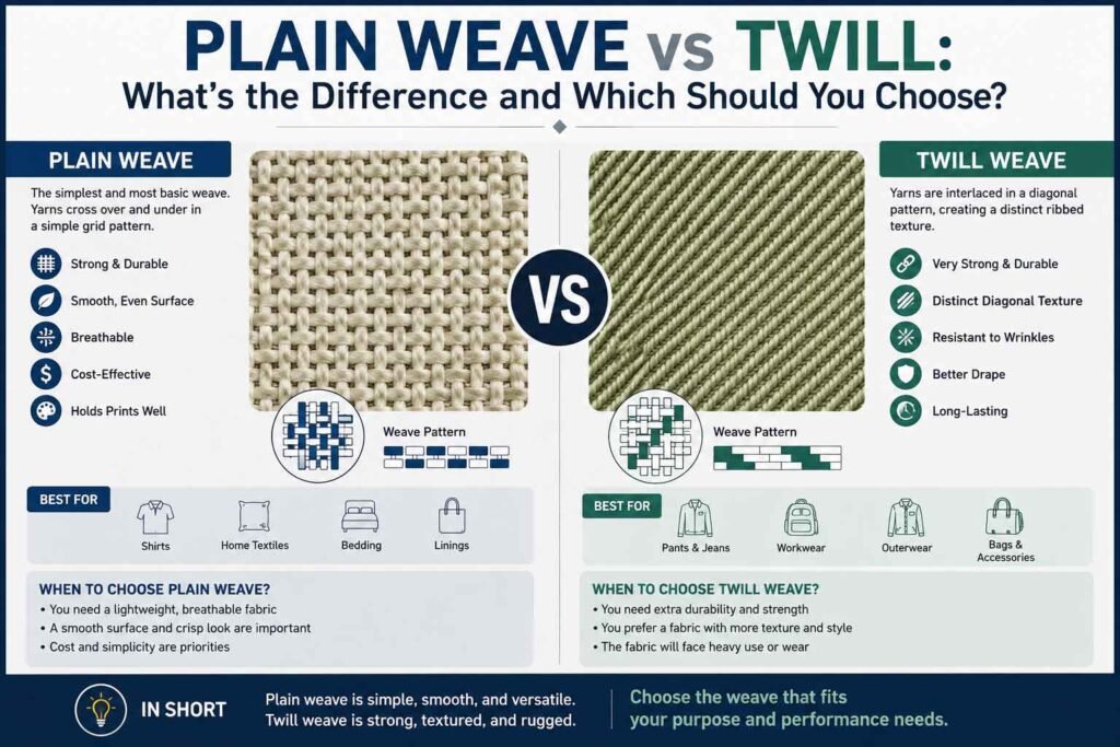 Plain Weave vs Twill
